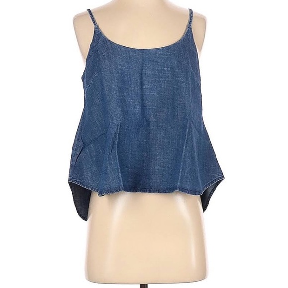 Hidden Jeans Sleeveless Blouse: Blue Tops - Size Small - Picture 3 of 9